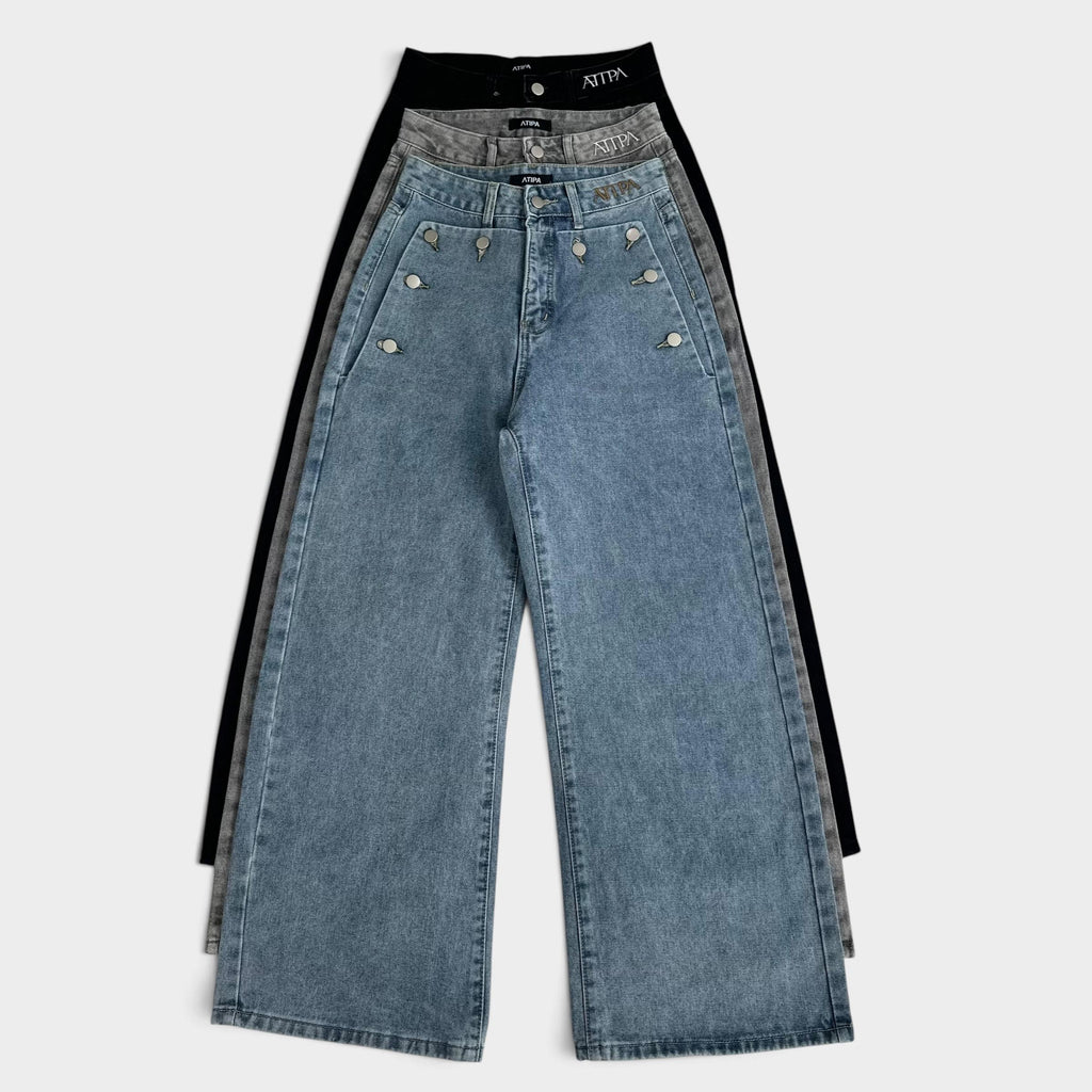 ATIPA - Rivets Studded Jeans