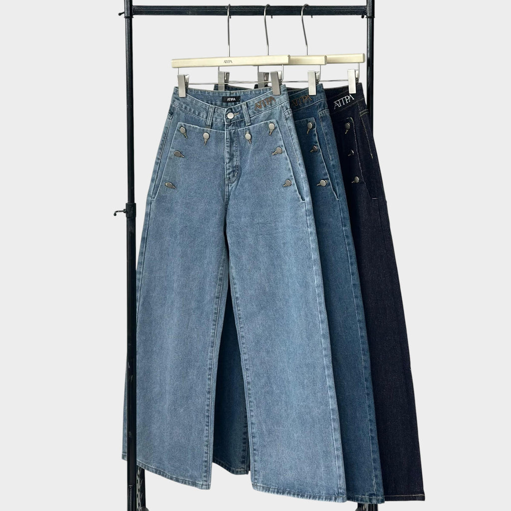 ATIPA - Rivets Studded Jeans