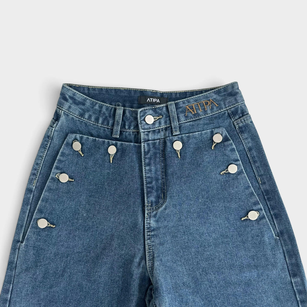 ATIPA - Rivets Studded Jeans