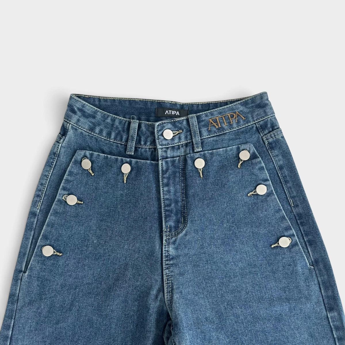 ATIPA - Rivets Studded Jeans