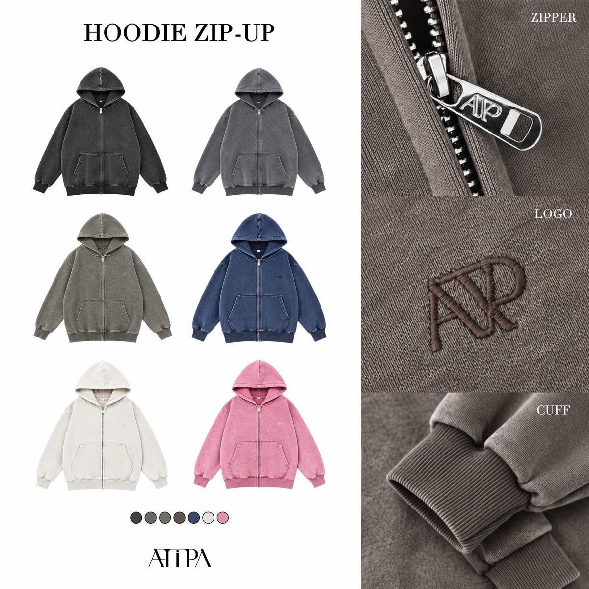 ATIPA - ATP Streetwashed Hood Zip