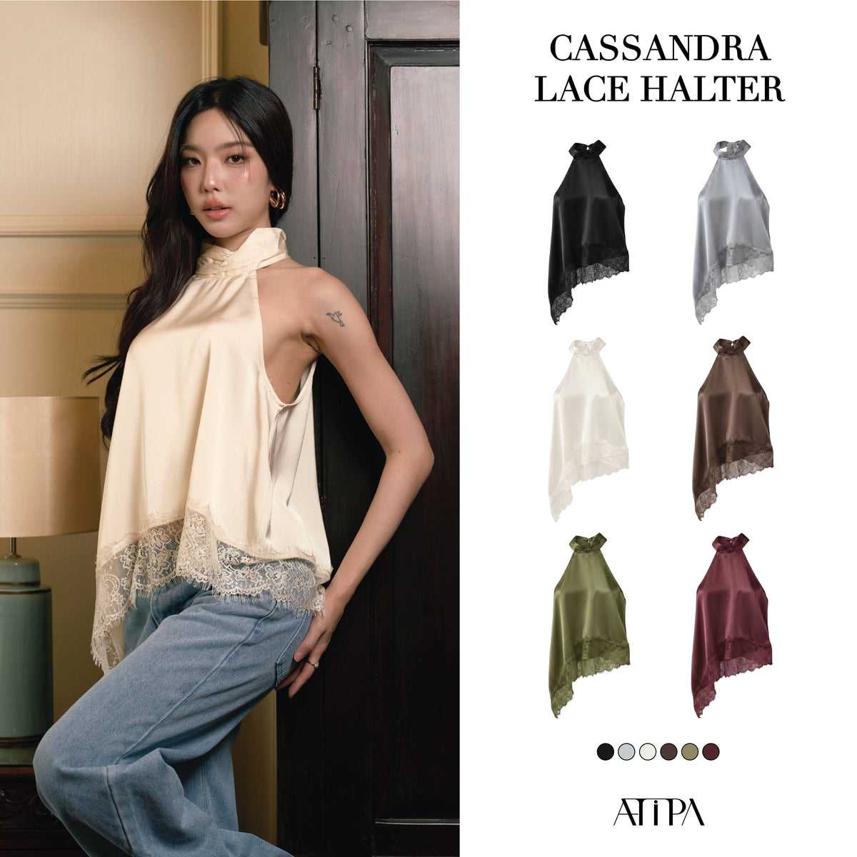 ATIPA - Cassandra Lace Halter
